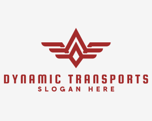 Wing Transport Aviation logo design