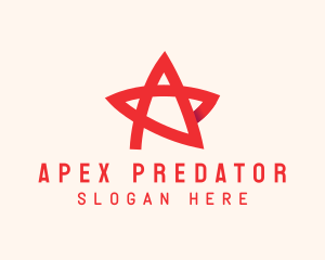 Red Star Letter A logo design