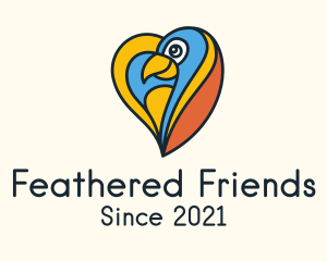 Multicolor Bird Heart logo