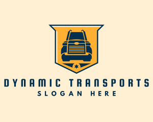 Freight Truck Transport logo design