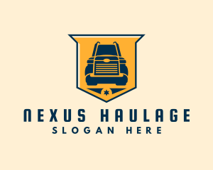 Freight Truck Transport logo design