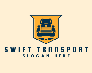 Freight Truck Transport logo design