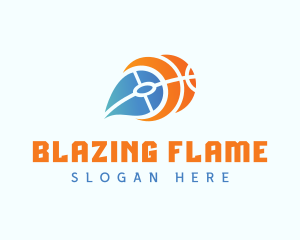 Basketball Fiery Comet logo design