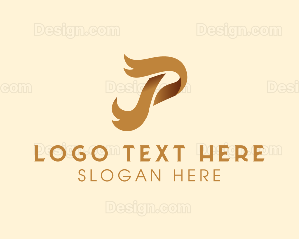 Elegant Cursive Ribbon Logo