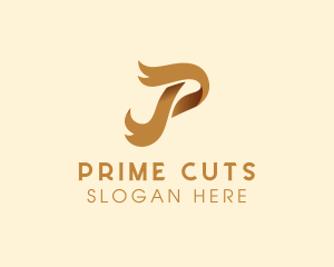 Elegant Cursive Ribbon  logo design