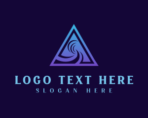 Geometric Triangle Pyramid logo