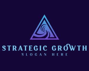 Geometric Triangle Pyramid logo