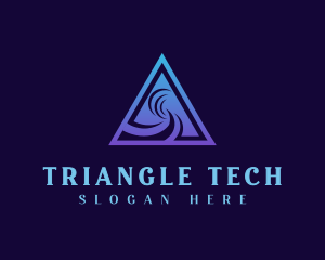 Geometric Triangle Pyramid logo