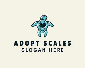 Cute Turtle Pet logo design