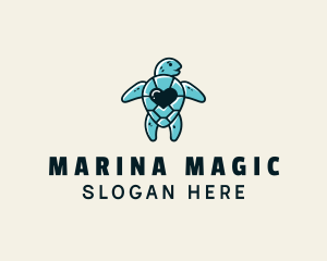 Cute Turtle Pet logo design