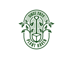 Plant Shovel Gardening logo design