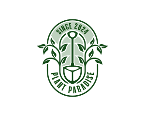 Plant Shovel Gardening logo design