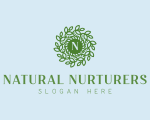 Natural Wreath Spa logo design