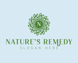 Natural Wreath Spa logo design