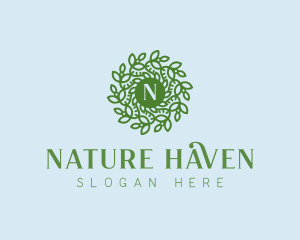 Natural Wreath Spa logo design