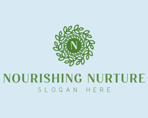 Natural Wreath Spa logo design