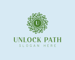 Natural Wreath Spa logo design