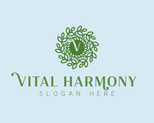 Natural Wreath Spa logo design