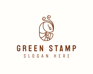 Minimalist Shrimp Line Art logo design