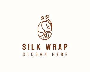 Minimalist Shrimp Line Art logo design