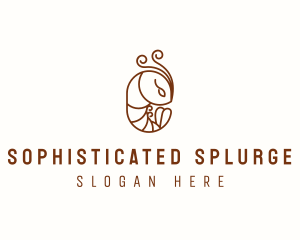 Minimalist Shrimp Line Art logo design