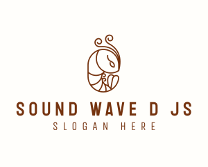 Minimalist Shrimp Line Art logo design