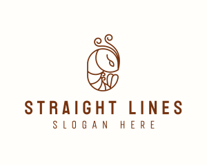 Minimalist Shrimp Line Art logo design