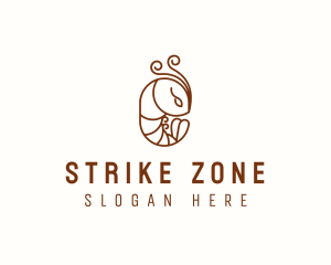 Minimalist Shrimp Line Art logo design