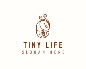 Minimalist Shrimp Line Art logo design