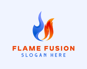 Hot Cold Temperature logo design