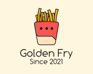 French Fries Chat  logo design