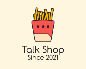 French Fries Chat  logo design