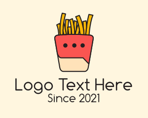 Social Media - French Fries Chat logo design