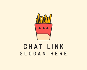 French Fries Chat  logo design