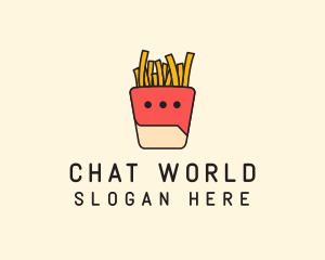 French Fries Chat  logo design