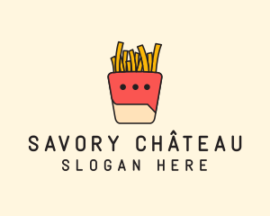 French Fries Chat  logo design