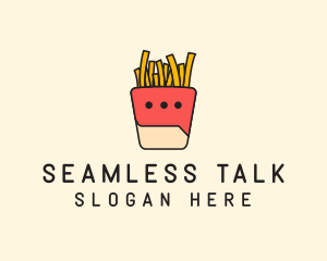 French Fries Chat  logo design