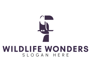 Geometric Wildlife Toucan logo design