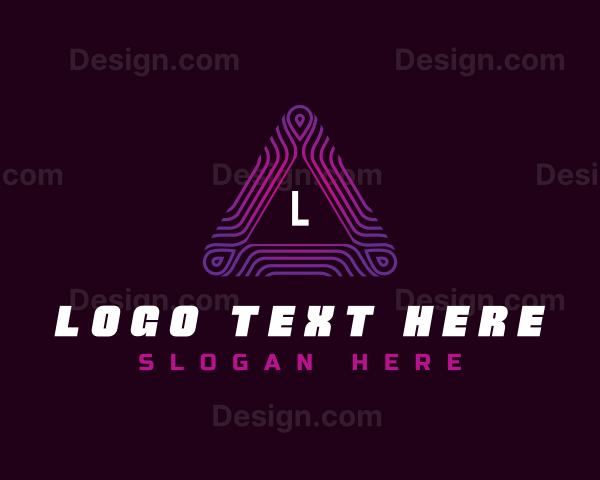 Digital Triangle Geometry Logo