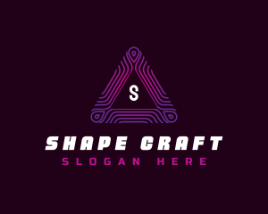 Digital Triangle Geometry logo design