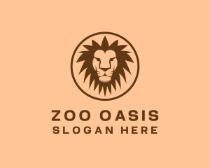 Brown Zoo Lion logo design