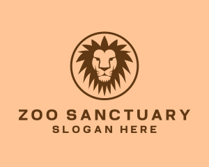 Brown Zoo Lion logo design