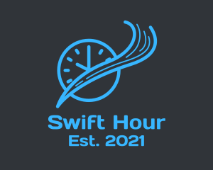 Blue Wave Clock  logo