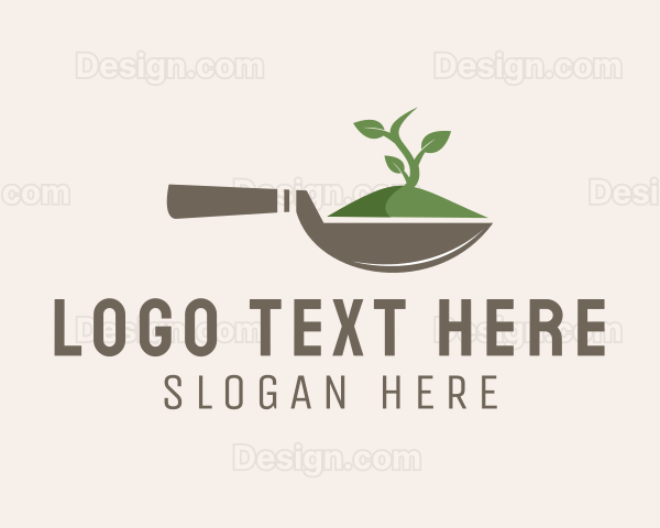 Shovel Gardening Tool Logo