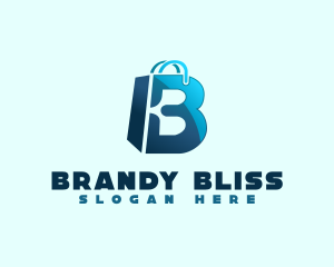 Shopping Bag Letter B logo design