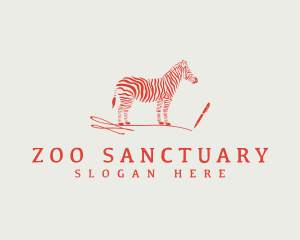 Writer Pen Zebra logo design