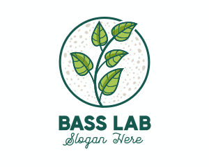 Green Tropical Leaves logo design