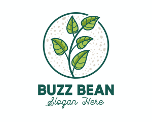 Green Tropical Leaves logo design