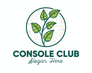 Green Tropical Leaves logo design