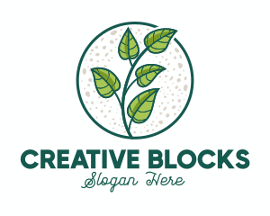 Green Tropical Leaves logo design